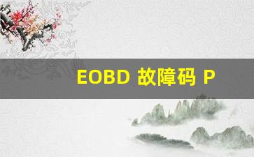 EOBD 故障码 P0138